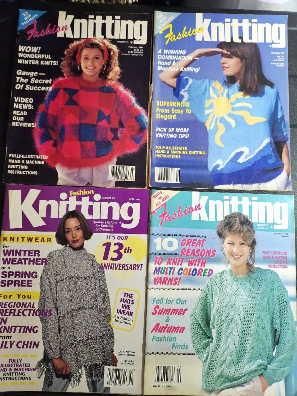 Bundle of 4 Vintage 1990s Fashion Knitting Magazines